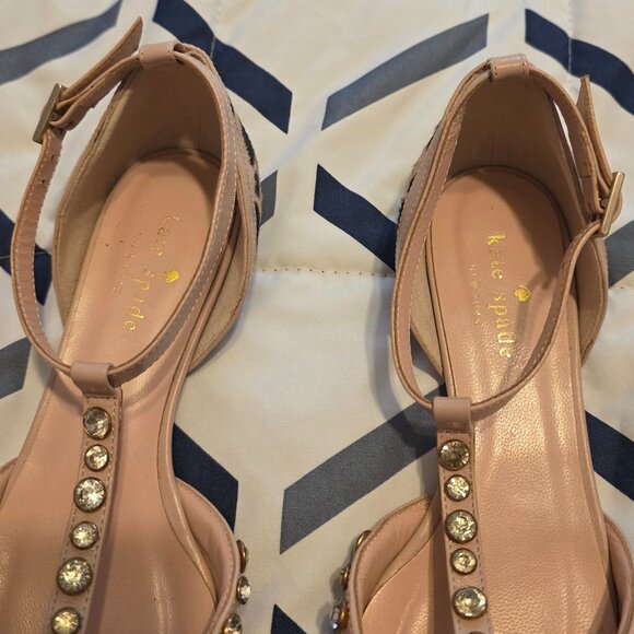 Kate Spade Flats Becca T-Strap Flats in Leopard Print Size 6 - Picture 5 of 9